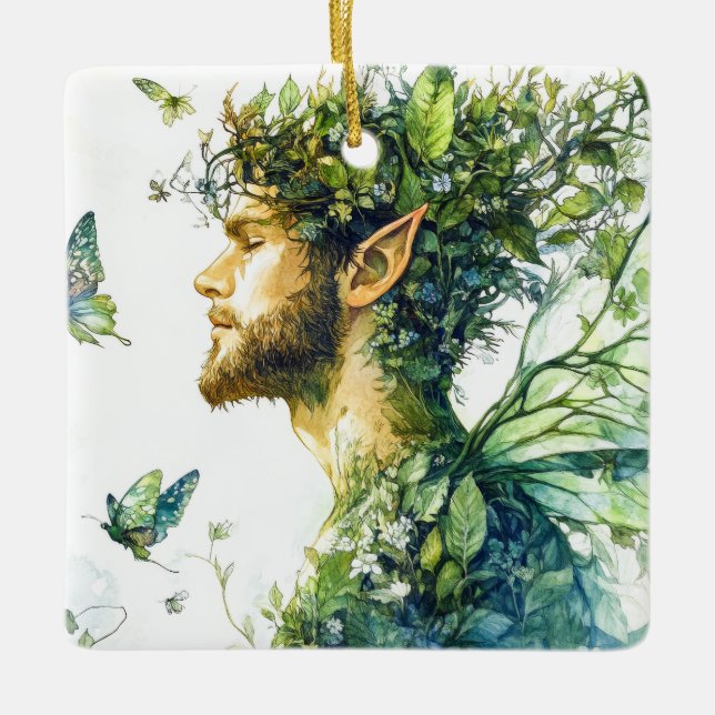 Waldgeist Keramikornament (Vorderseite)