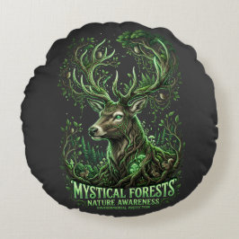 Waldgeist Rundes Kissen