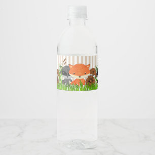 Waldgeschöpf-Babyparty-Wasser-Flaschen-Aufkleber Wasserflaschenetikett