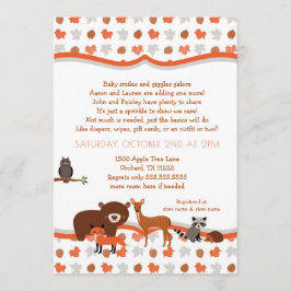 Waldgeschöpf-Fall-neutrales Baby BESPRÜHEN Einladung