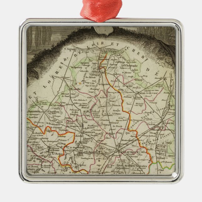 Waldgrenzen Silbernes Ornament (Vorne)