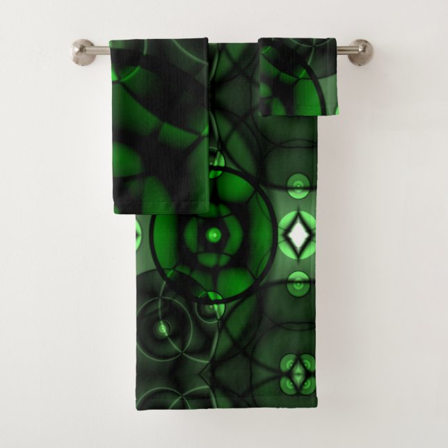 Waldgrün Badhandtuch Set (Insitu)