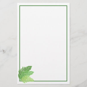 Waldgrün-Farne-Waldfarne-Blätter Briefpapier