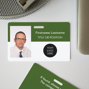 Waldgrün Foto-ID Namensschild Ausweis