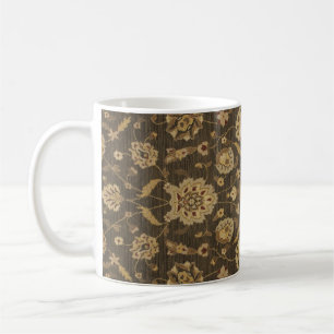 Waldgrün-goldfarbene Tapisserie Tasse