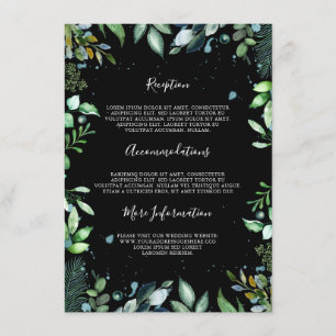 Waldgrün Hochzeitshilfsgast Begleitkarte