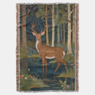Waldgrün-Illustration mit rustikalem Boho-Stil Decke