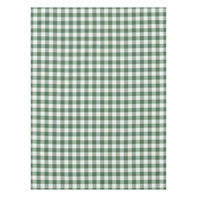 Waldgrün klassisch Gingham Karo Tischdecke (Vorderseite)