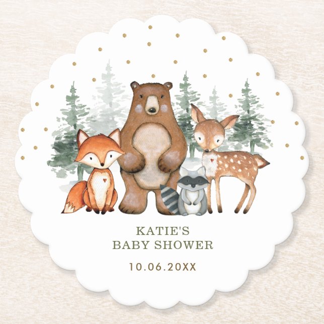 Waldgrün Kuchentopferduschfavoriten Untersetzer (Vorderseite)