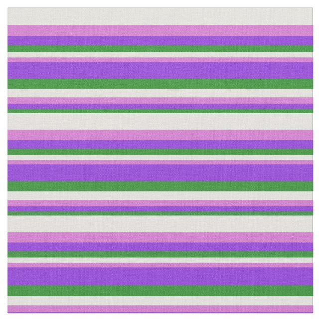 Waldgrün, Lila, Orchid & Light Cycle Muster Stoff (Nahaufnahme)