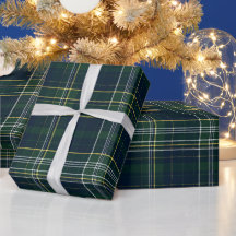Waldgrün-Navy-Tief-Tartan-Kiefer-Karomuster