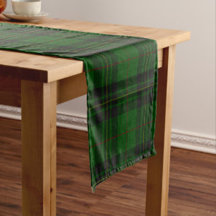 Waldgrün Rot Gelb Tartan Karo Kurzer Tischläufer