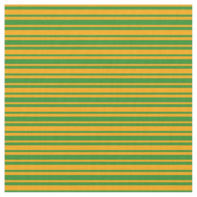 Waldgrün und orangefarbenes Muster Stoff (Nahaufnahme)