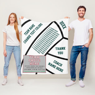 Waldgrün, Weiße Geschenke für Volleyball-Trainer Fleecedecke