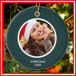 Waldgrün Weiße Moderne Anfangsbuchstaben Monogramm Keramik Ornament