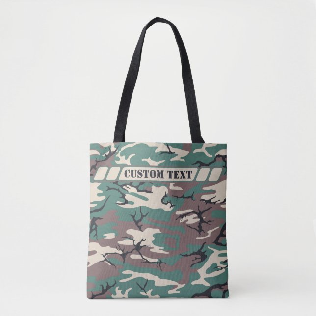 Waldgrüne Camouflage-Tasche mit kundenspezifischem (Vorderseite)