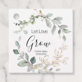 Waldgrüne Hochzeit Lasse Liebe wachsen Pflanze Geschenkanhänger