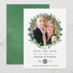 Waldgrüne Hochzeit Save The Date
