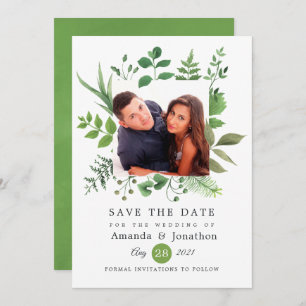 Waldgrüne Hochzeit Save The Date
