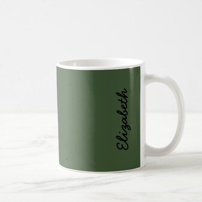 Waldgrüne Solid-Farbe Kaffeetasse (Rechts)