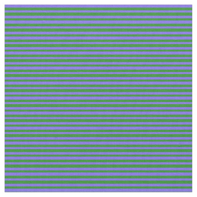 Waldgrüne und mittelschwere Blaue Linien Stoff (Nahaufnahme)