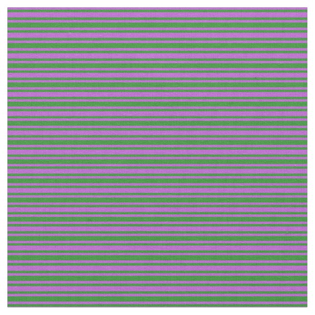 Waldgrüne und Orchid-Linien Stoff (Nahaufnahme)