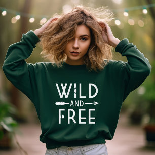 Waldgrüne Wildtiere und frei Sweatshirt