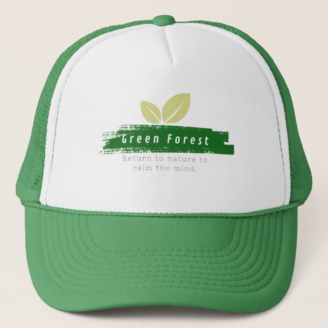 Waldgrüner Außenhut Truckerkappe (Vorderseite)