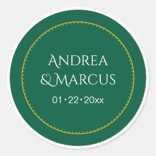 Waldgrüner Kreis Runder Aufkleber