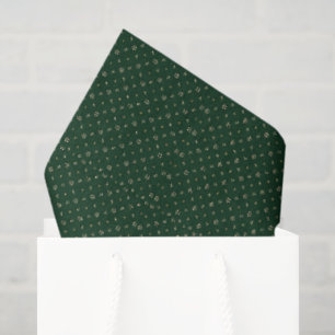 Waldgrüner Mistel Schneeglanz Weihnachten Seidenpapier