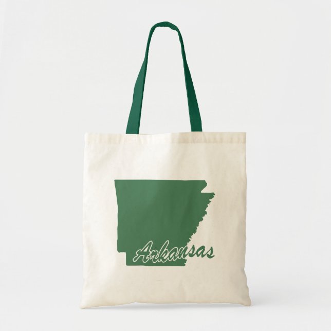 Waldgrüner Staat von Arkansas Form zu Tasche (Vorne)