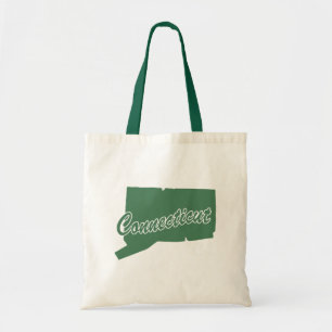 Waldgrüner Staat von Connecticut Form Totbeutel Tragetasche