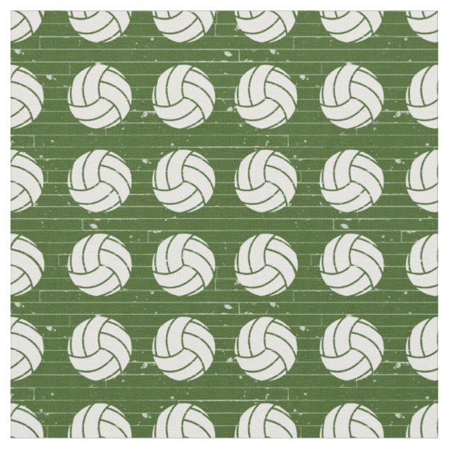 Waldgrüner Volleyball-Holzfußboden Gemustert Stoff (Nahaufnahme)