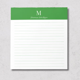 Waldgrünes klassisches personalisiertes Notizbuch Notizblock