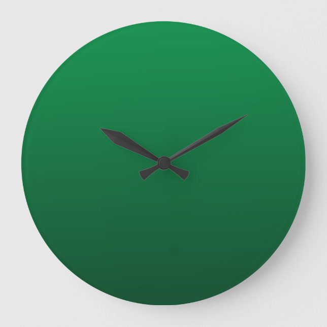Waldgrüntöne Große Wanduhr (Vorderseite)