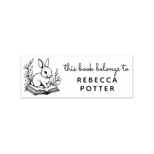 Waldhäschen-Buch gehört zu Ex Libris Gummistempel