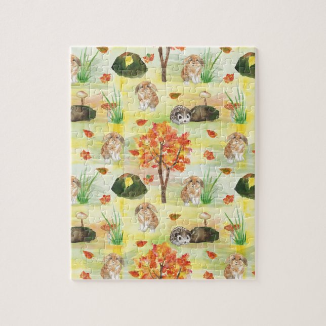 Waldhasen,Igel Puzzle (Vertikal)