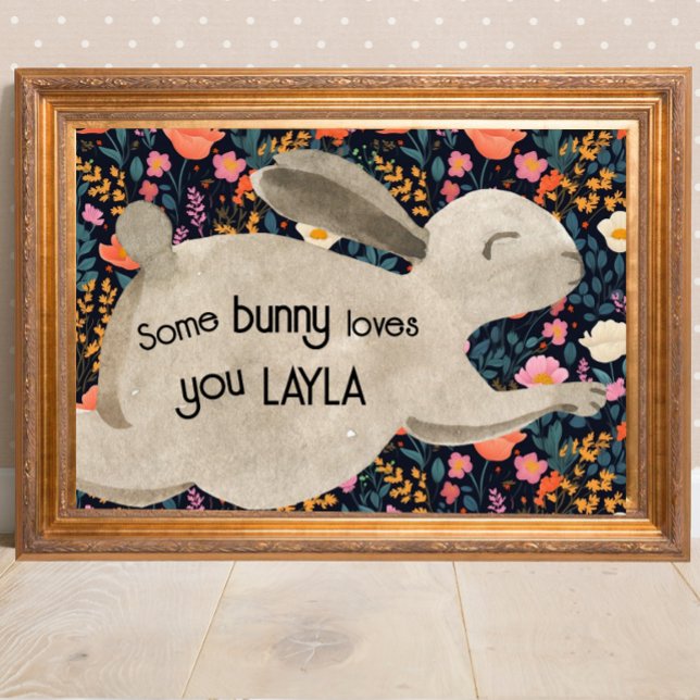 Waldhaubenkern Bunny Watercolor Blütenfarben Poster (Von Creator hochgeladen)