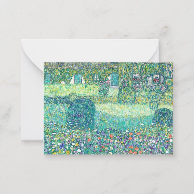 Waldhaus in Weißenbach I, 1914 von Klimt Mitteilungskarte (Vorderseite)