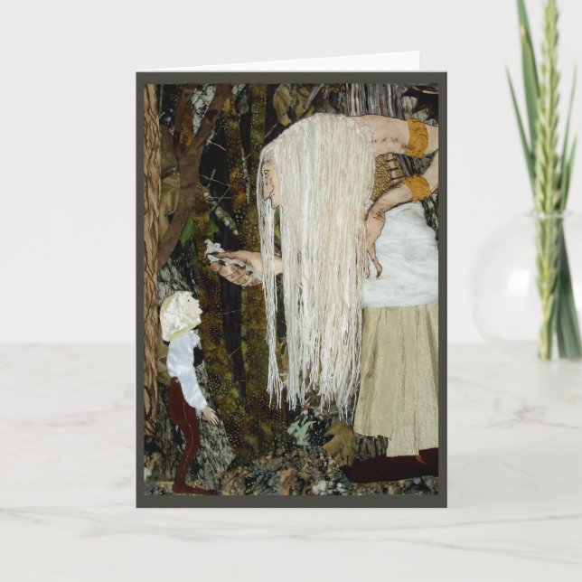 Waldhexe-Feiertags-Karte Feiertagskarte (Vorderseite)