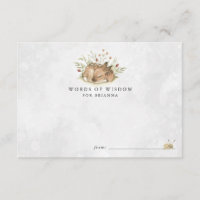 Waldhirsch-Baby-Shower-Beratungskarten