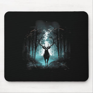 Waldhirsch-Wildtier-Tierillustration 2  Mousepad