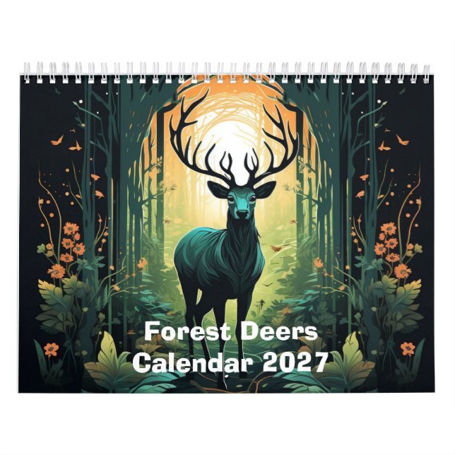 Waldhirsche 2027 kalender (Titelbild)