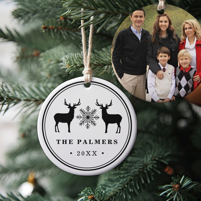 Waldhirsche Doppelseitiges Foto Keramikornament (Von Creator hochgeladen)