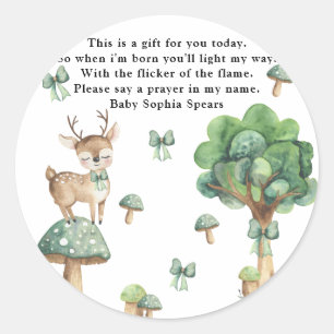 Waldhirsche - Gebetskandaletikett Runder Aufkleber