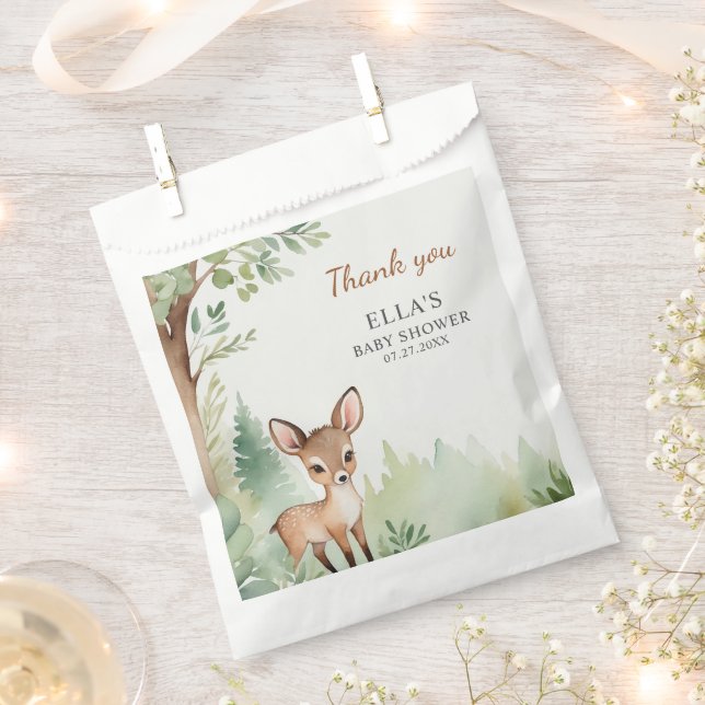Waldhirschwald neutrale Babyparty Geschenktütchen (Ausgeschnitten)