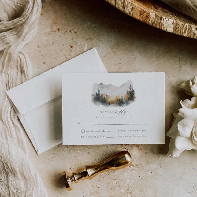 Waldhochzeit - RSVP-Abschlusskarte Begleitkarte (Von Creator hochgeladen)