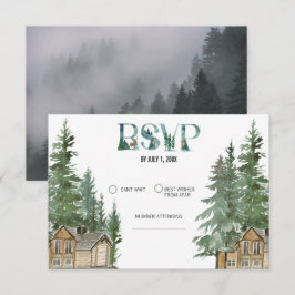 Waldhochzeit RSVP Karte