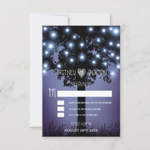 Waldhochzeit Rustikale Baum Hochzeit RSVP Karten