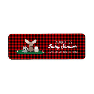 Waldholzfäller-Babyparty-Tiere rustikal